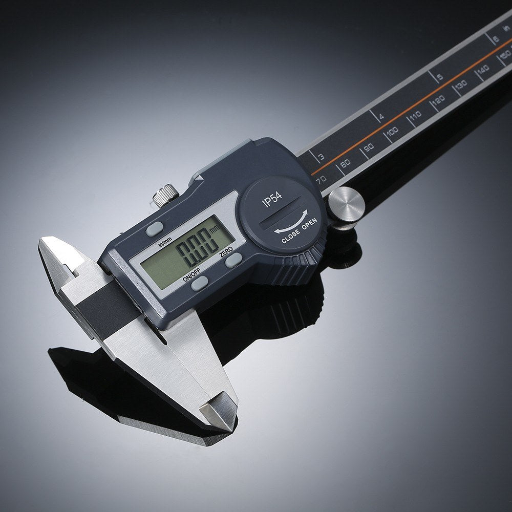 Digital Stainless Steel Caliper mm/inch LCD Display Vernier Caliper IP54  Waterproof - 0-200mm