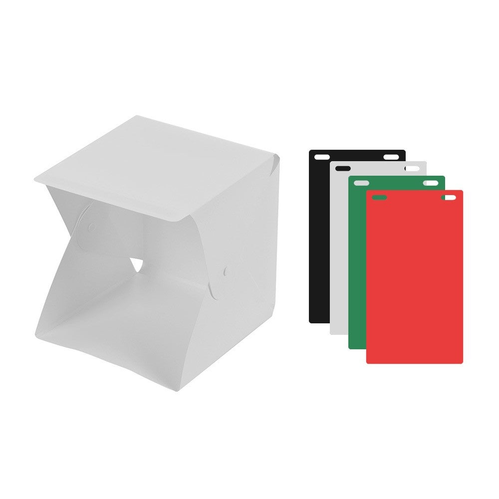 Portable Photo Studio LED Light Box Shooting Tent Mini Softbox + 4 Colors Backdrops