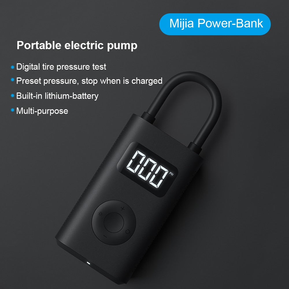 Xiaomi Mijia Mini Intelligent Bike Car Tire Electric Inflator Portable Air Pump with LED Light