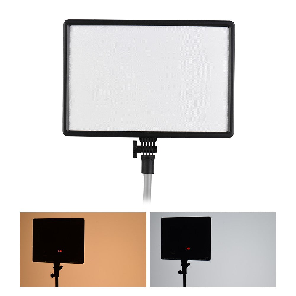 Large LED Video Light Panel Studio Photography Lamp 3200K-5600K Bi-color Adjustable Brightness 50W with LED Display