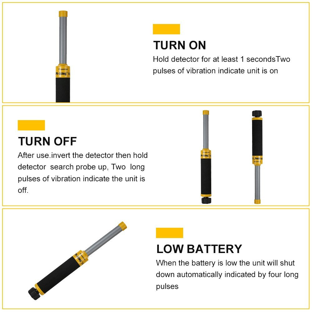 Pointer Metal Detector Handheld 730 Targeting Pinpointer Pulse Induction (PI) Underwater Full Waterproof Metal Locator Vibrator