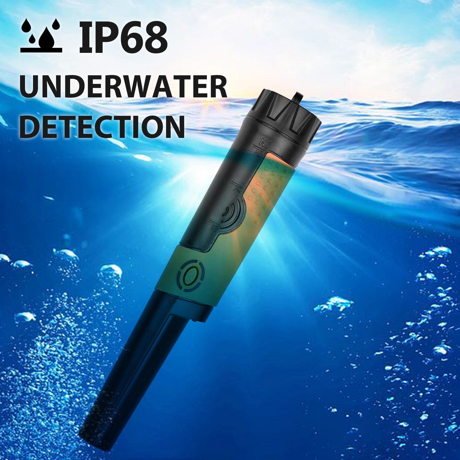 Metal Detector Pinpointer IP68 Waterproof Treasure Pinpointing Finder Accessories Buzzer Vibration with Holster