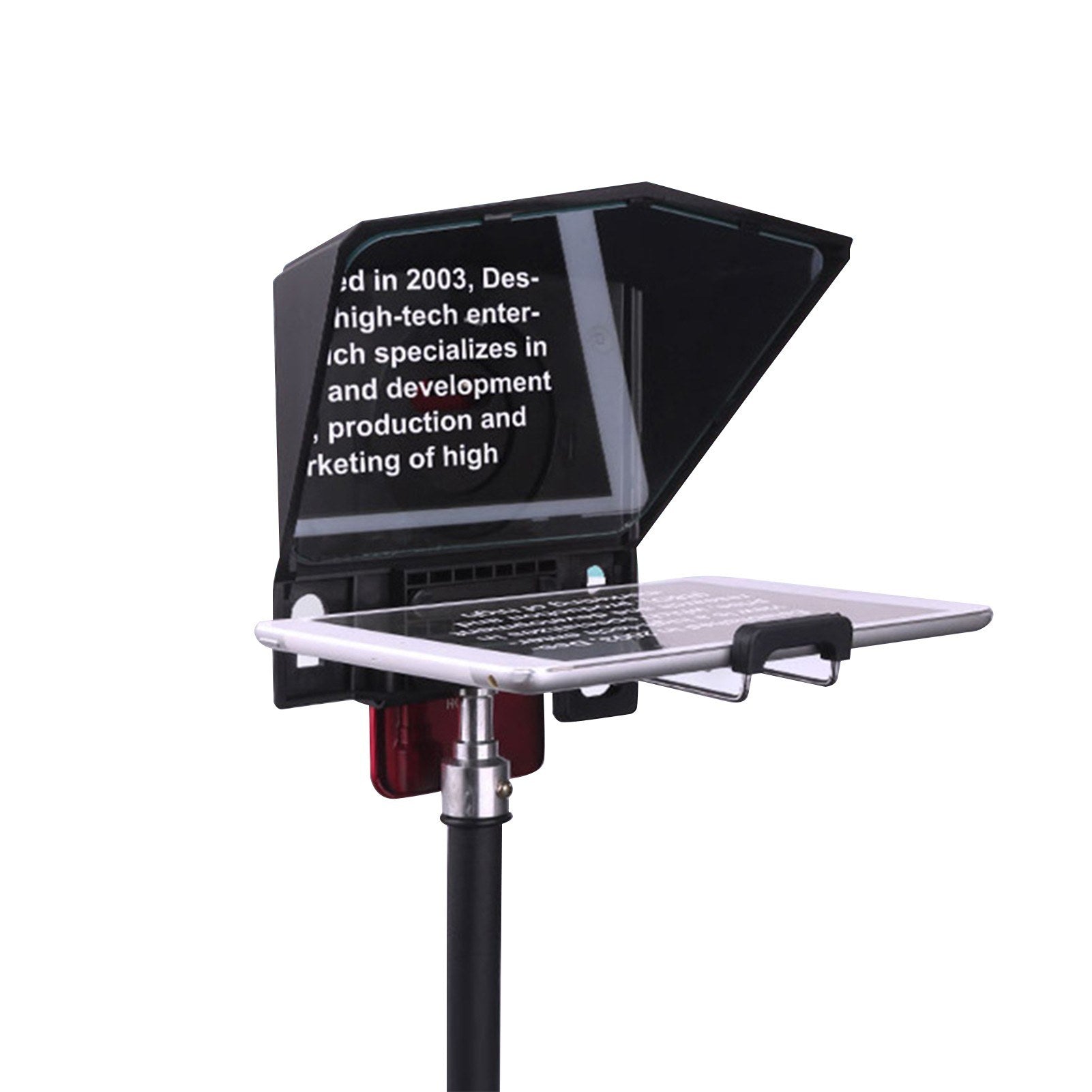 Portable Phone DSLR Camera Mini Teleprompter Tablet Smartphone Prompter for Video Recording Live Streaming Interview Speech