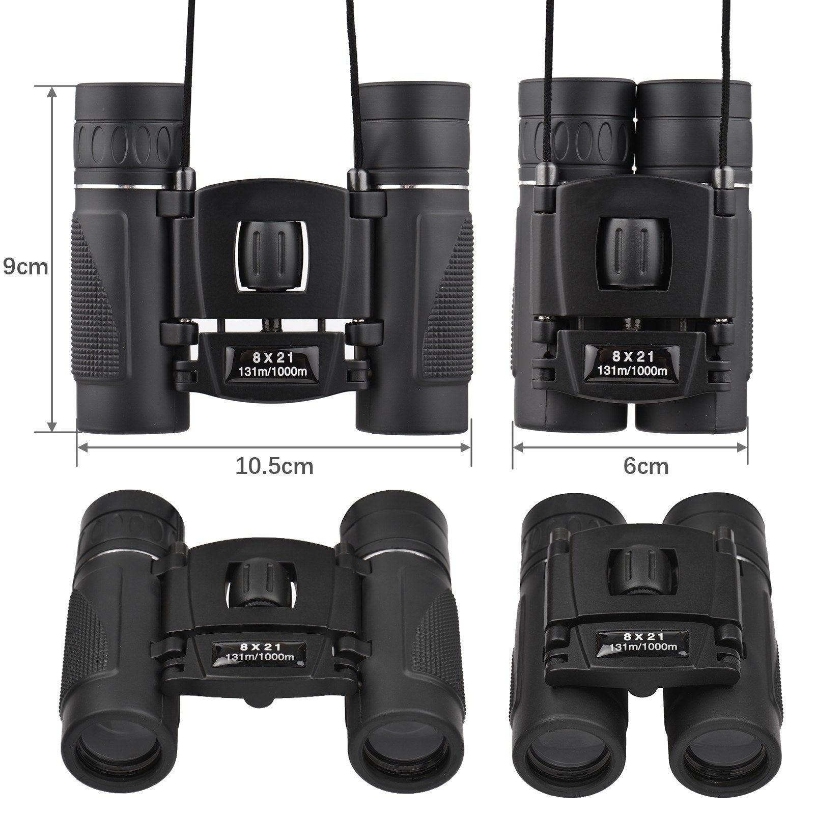Portable Mini Binoculars Folding Pocket Binoculars Lightweight Telescope for Adults Kids Bird Opera Watching Sightseeing Hiking Travel Concert Theater
