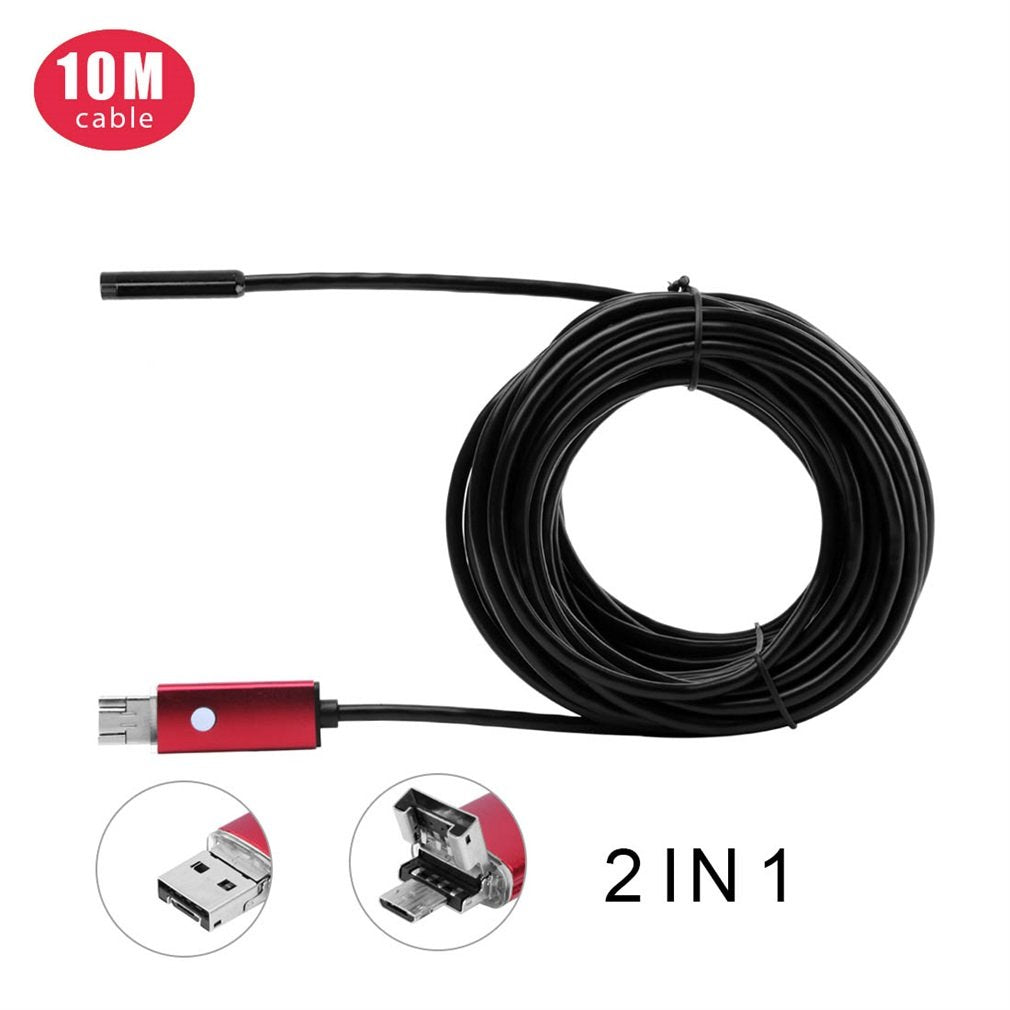 10M 6 LED Waterproof 5.5mm Phone Endoscope Inspection Camera for Android PC