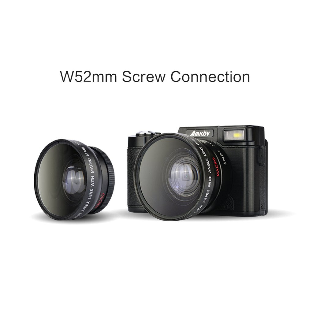 AMK-R2 24MP 1080P 3.0" LCD Rotatable Screen Digital SLR DV Recorder Camera