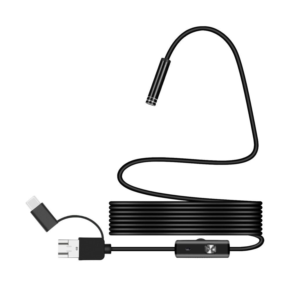102 Android 5.5mm Micro USB + Type-C + USB 3-in-1 Waterproof Computer Endoscope - Cable Length: 3.5m