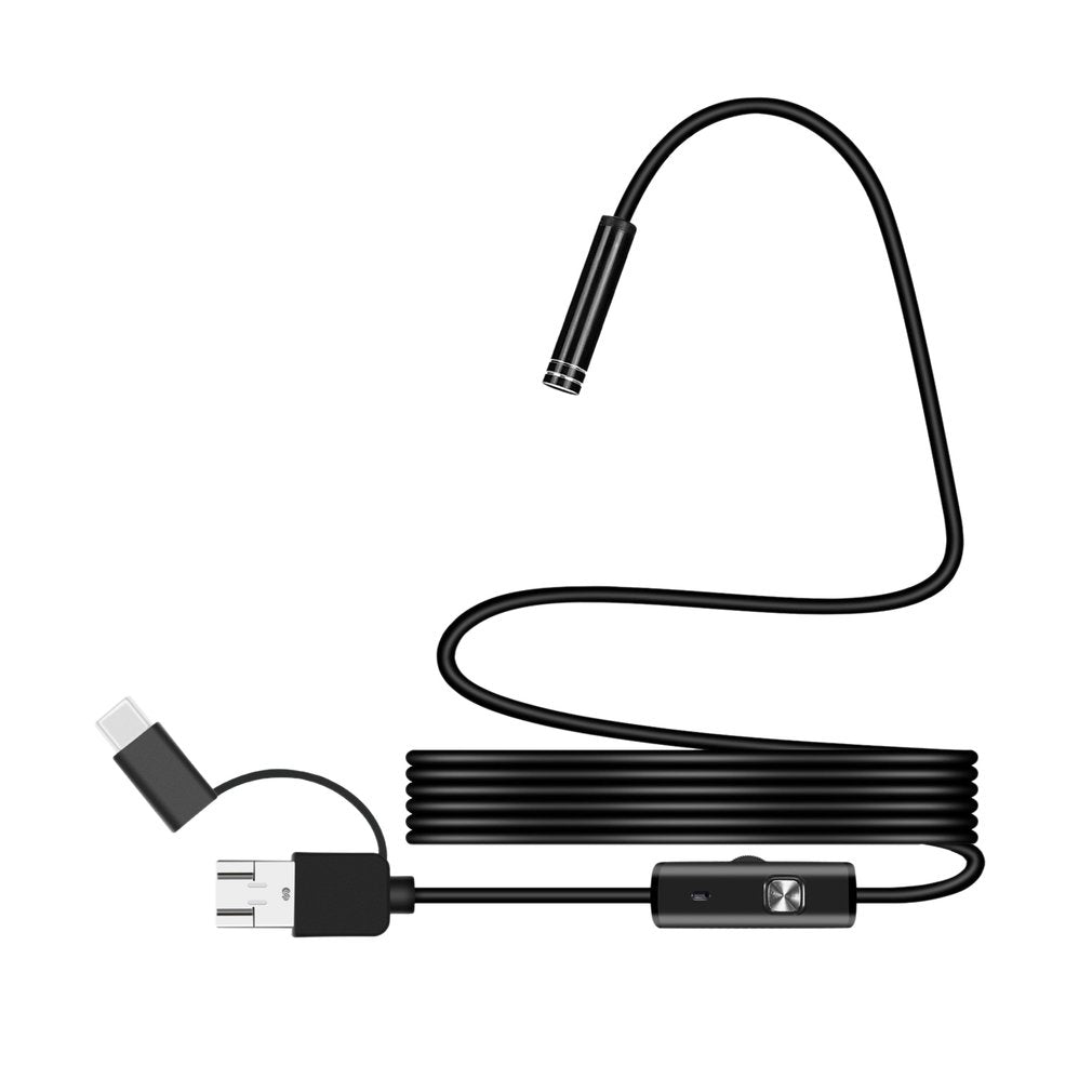 102 3 in 1 Micro USB Type-C USB HD Endoscope 5.5mm Waterproof Computer Endoscope - Cable Length: 2m
