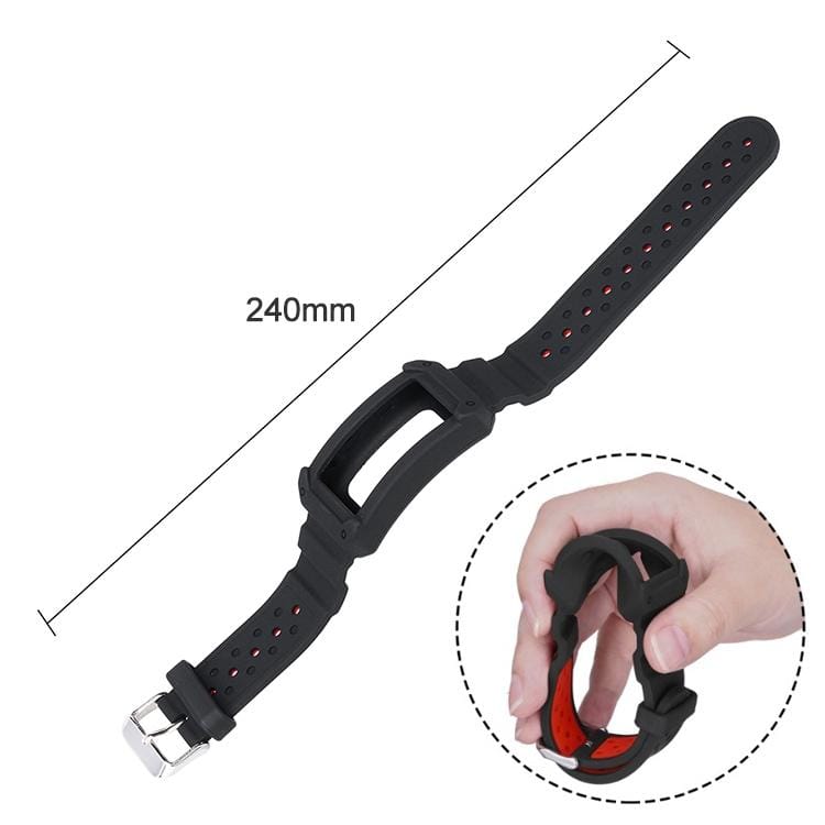 For Samsung Gear Fit2 / Pro Silicone Replacement Strap Watchband, Style:Black