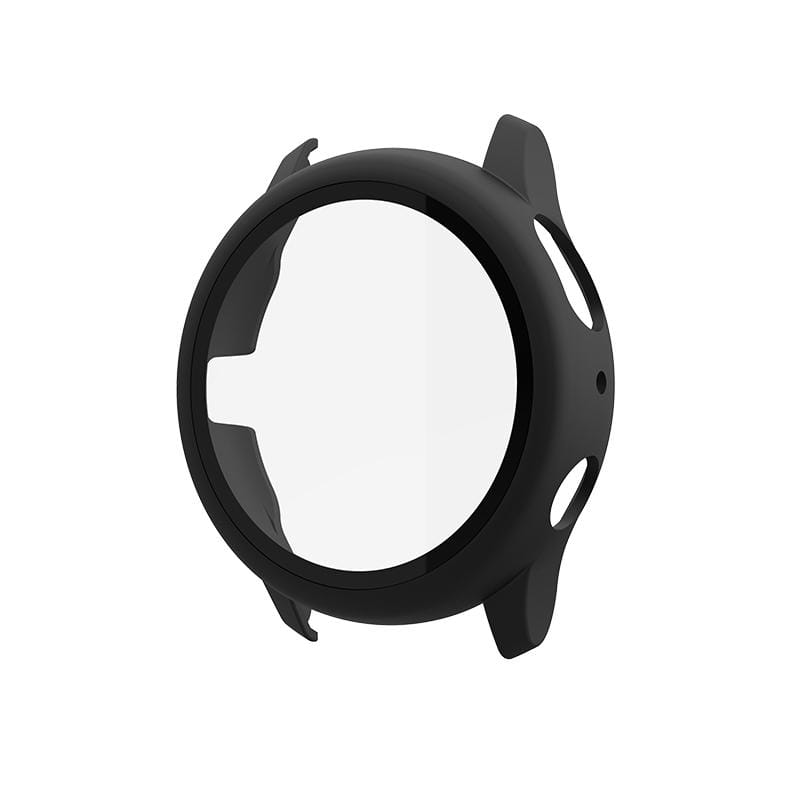 For Samsung Galaxy Watch Active 2 44mm PC Protective Case with Tempered Glass Film (Black)