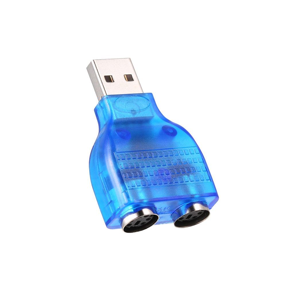 USB to Dual PS/2 Adapter USB A Male to PS2 Female Converter