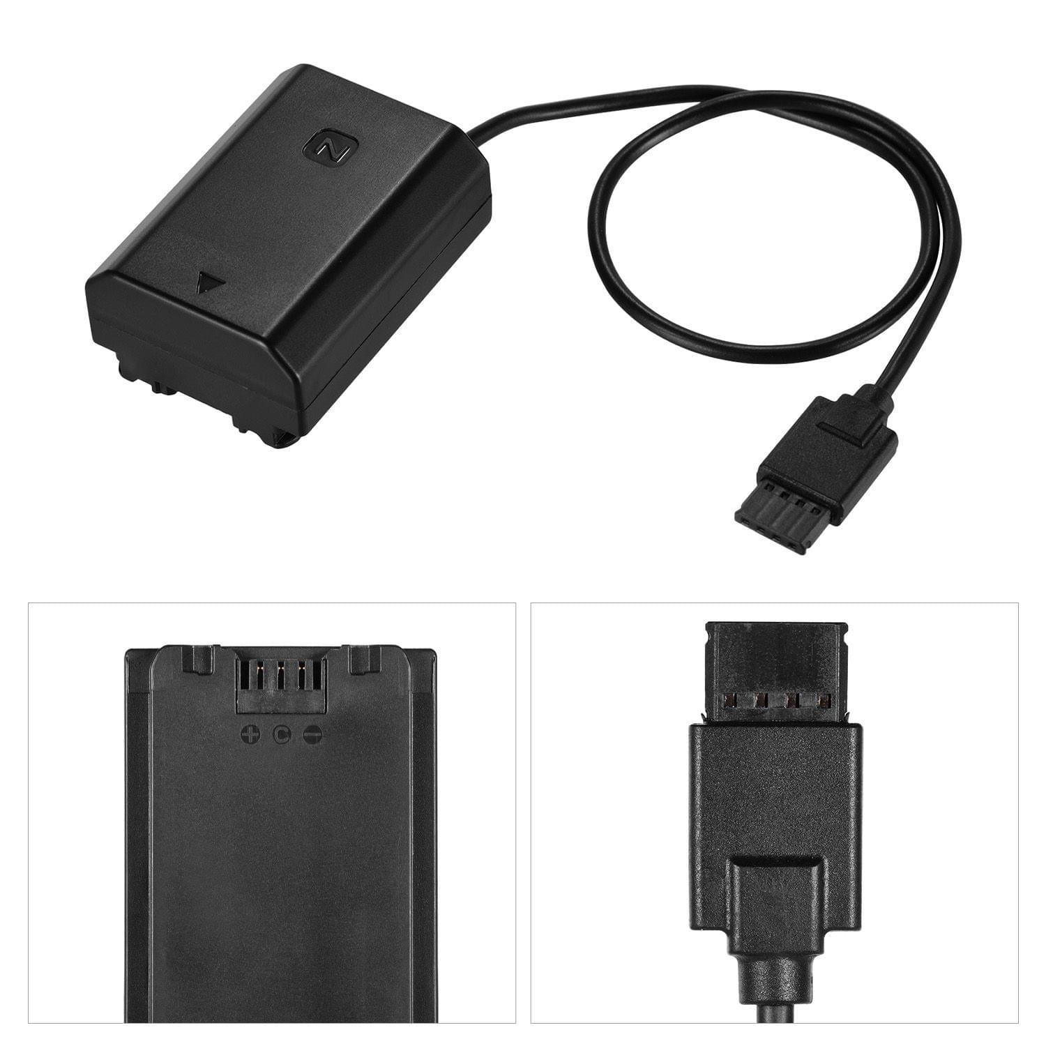 NP-FZ100 Dummy Battery Power Adapter Cable Compatible