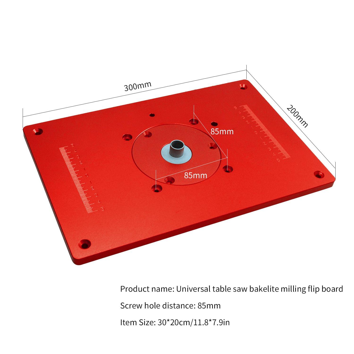 Universal Router Table Saw Insert Base Plate Kit Red Board