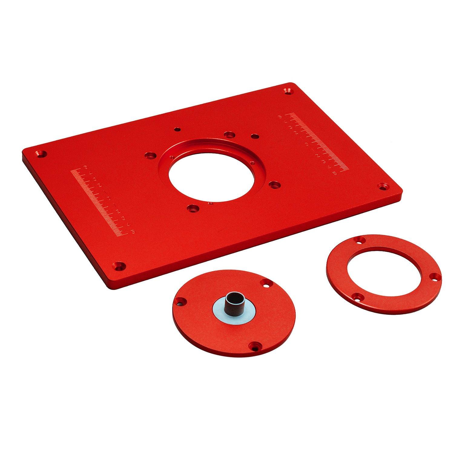 Universal Router Table Saw Insert Base Plate Kit Red Board