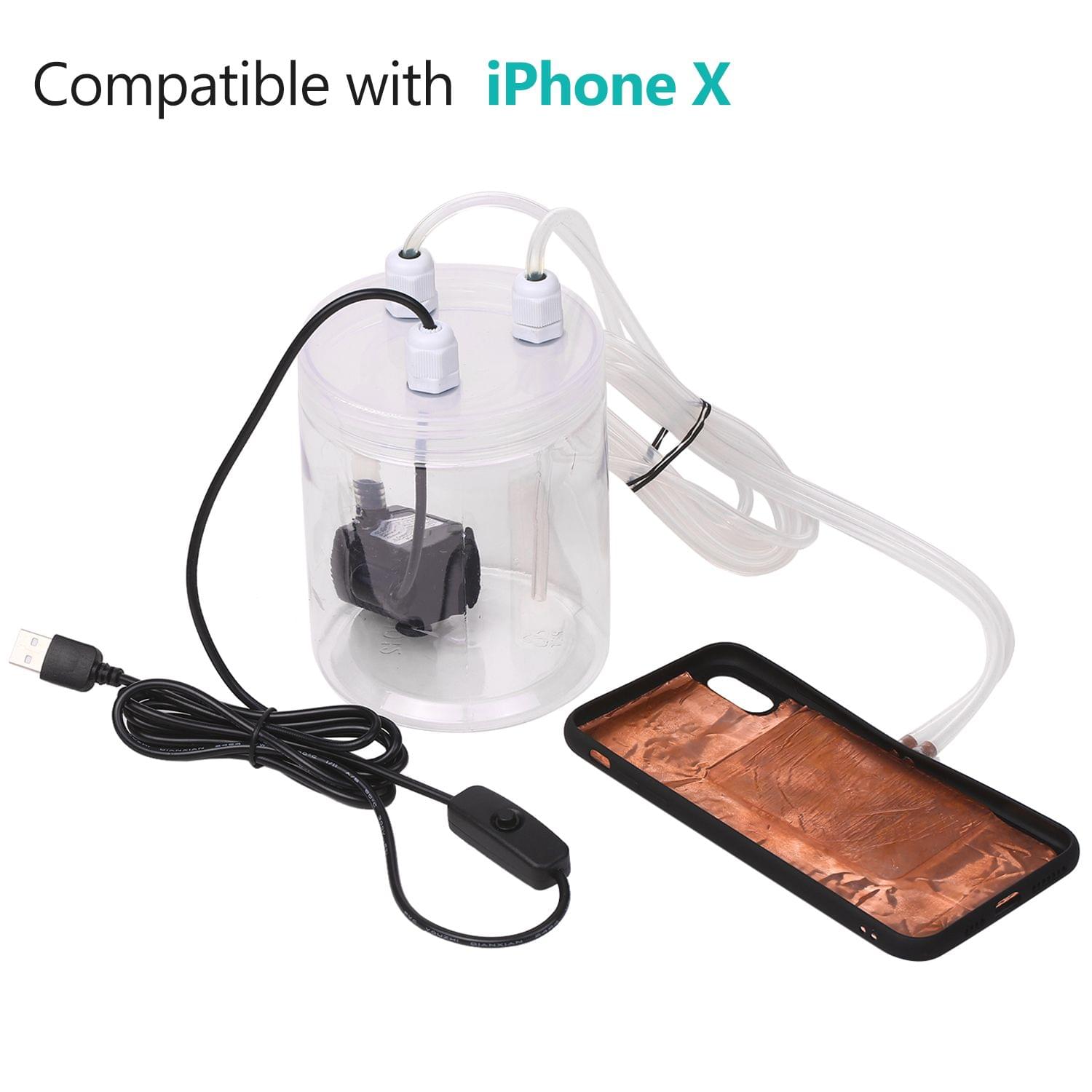 Phone Cooler Mobile Phone Radiator Water-cooled Cooling - Compatible with iPhone X