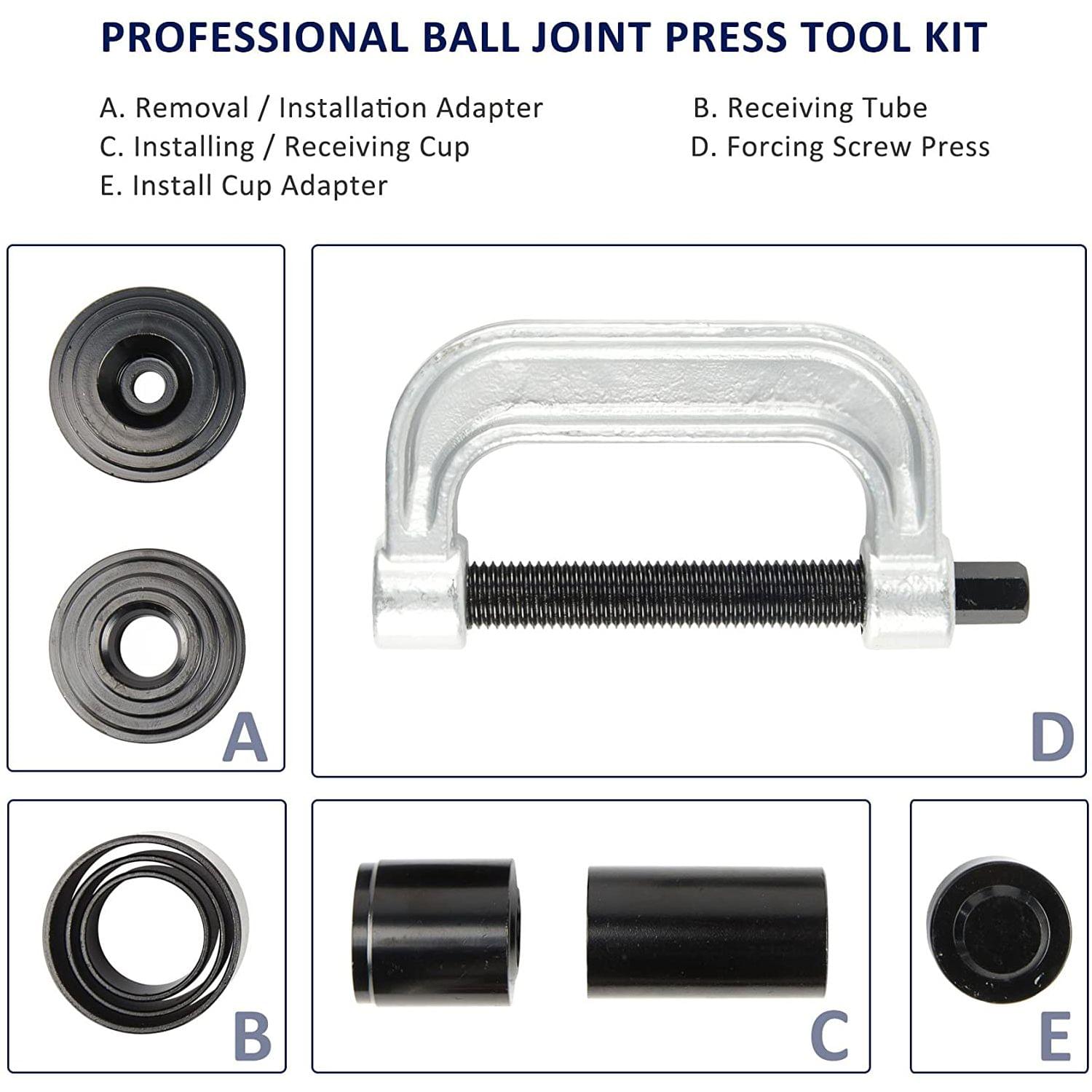 10Pcs Heavy-duty Ball Joint Press Kit U-Joint Removal Tool