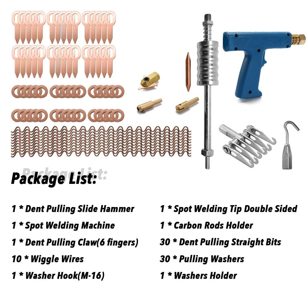 77pcs Stud Welder Dent Repairing Kit Pulling Claw Shrinking