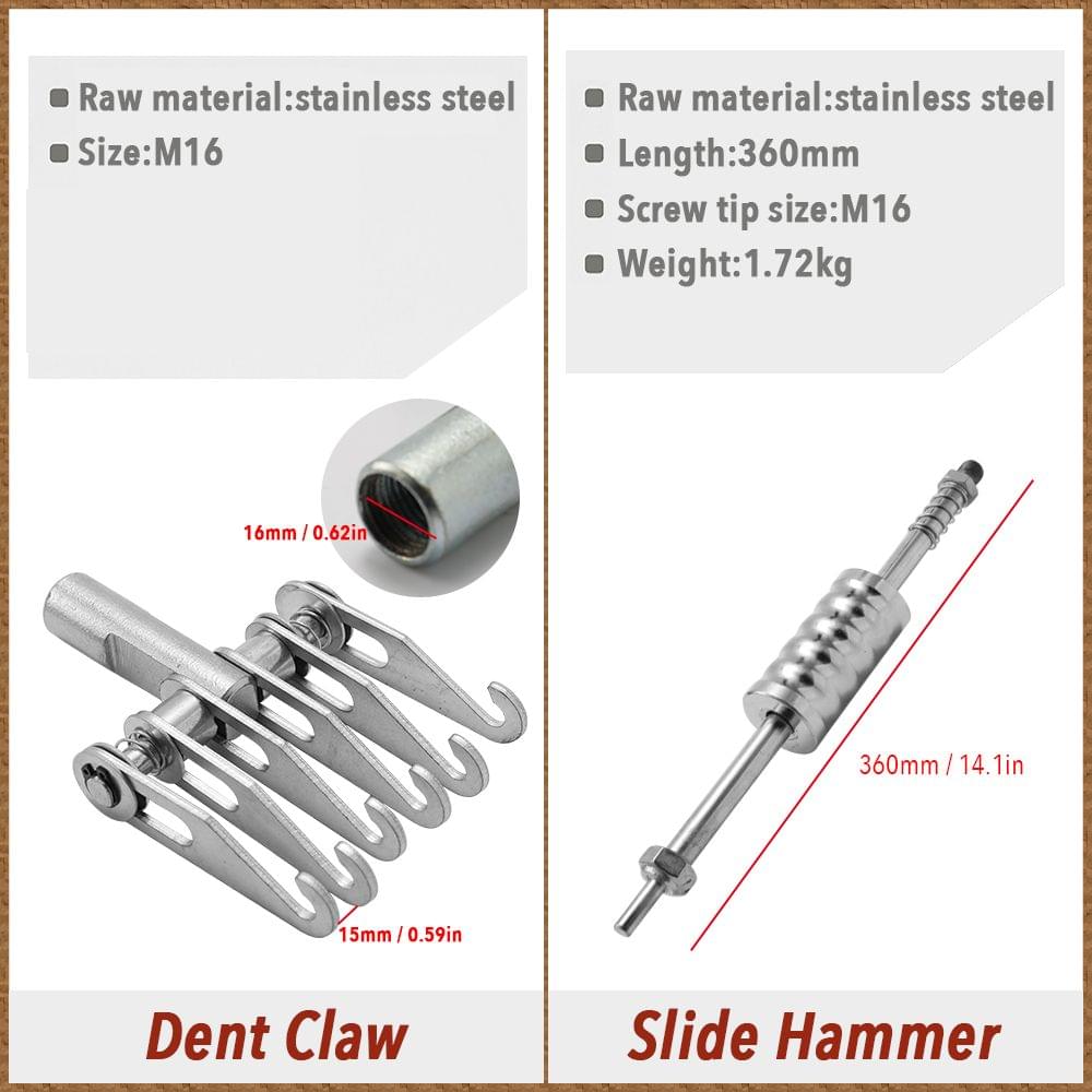 77pcs Stud Welder Dent Repairing Kit Pulling Claw Shrinking