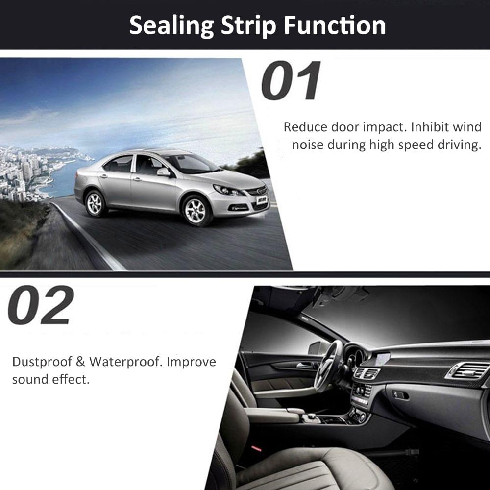 5Meters Big D Small D Z Shape P Type Car Door Seal Strip - P shape