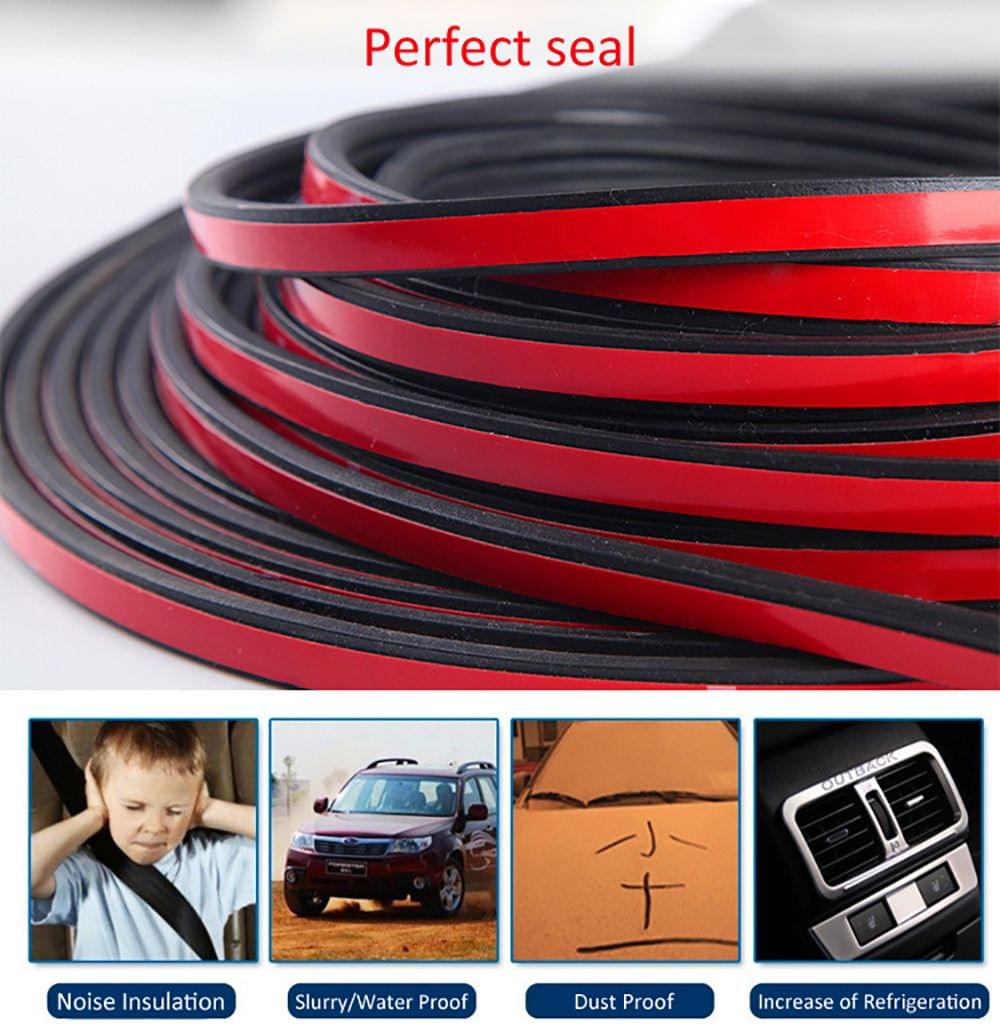 5M Car Door Seal Strips Auto Rubber Seals Sticker Noise