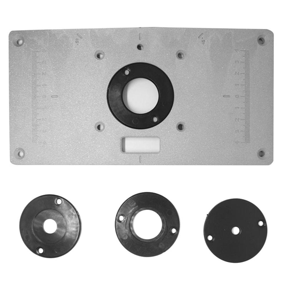 Aluminum Router Table Insert Plate with 4 Rings and Screws – UNIQKART