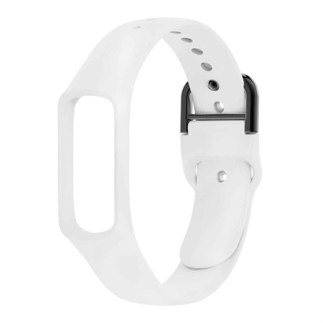 Smart Watch Pure Color Silicone Wrist Strap Watchband for Galaxy Fit-e (White)