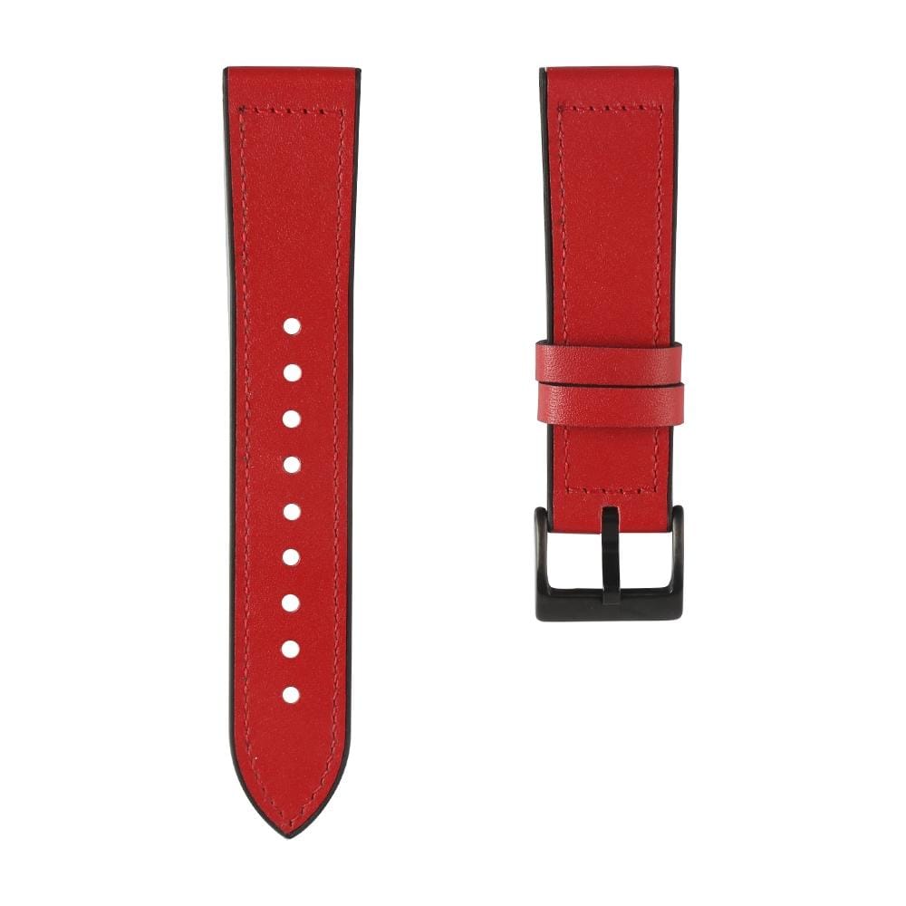 TPU + Leather Replacement Strap Watchband, Size:For Samsung Galaxy Watch 3 41mm (Red)