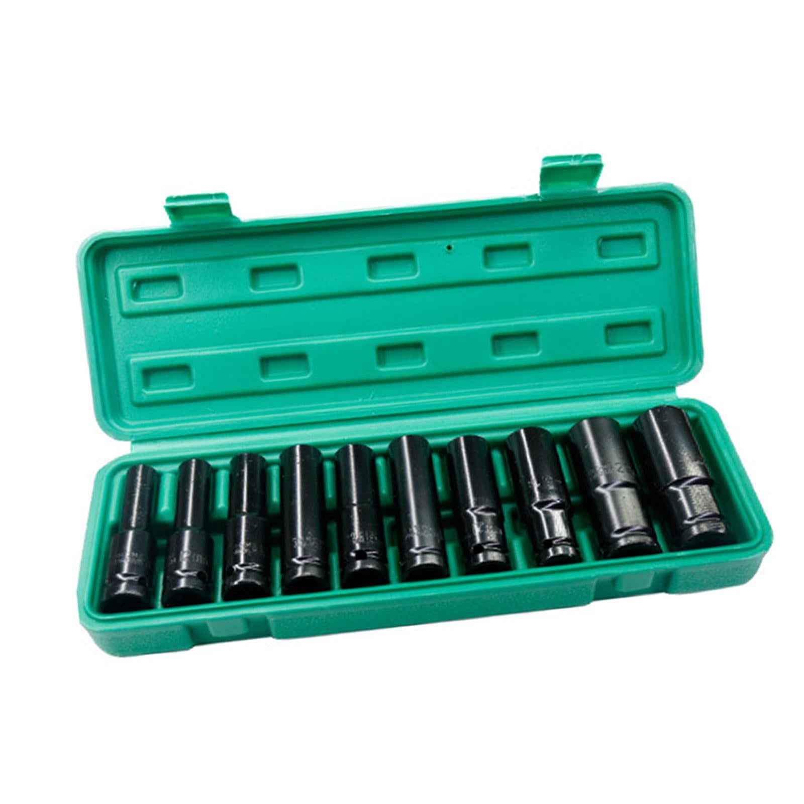 10x Socket Set 1/2inch with Carry Case 10-24mm for Ratchet Wrench