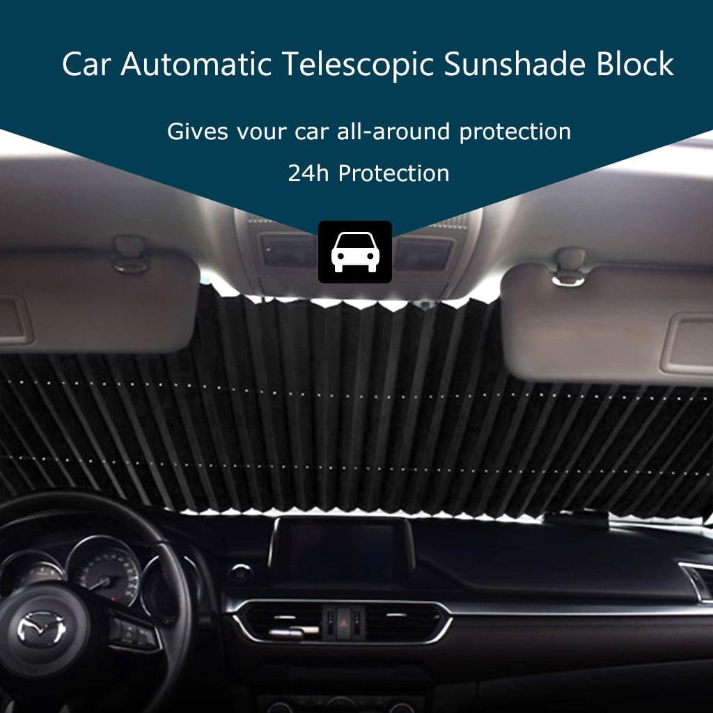 Car Window Sun Shade Retractable Foldable Windshield Cover - Double wire box 700mm