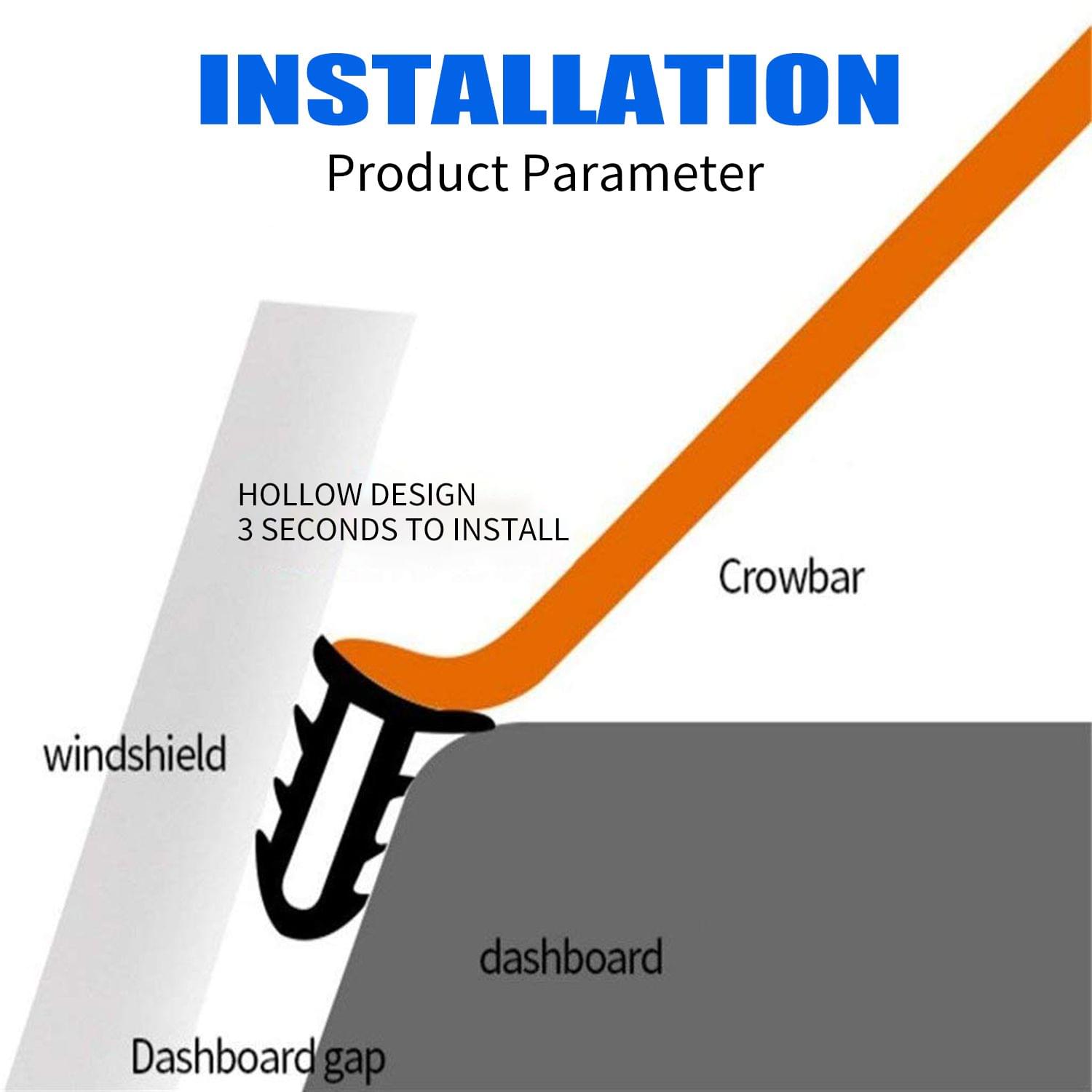 Car Rubber Seal Strips Windshield Windscreen Gap Dashboard