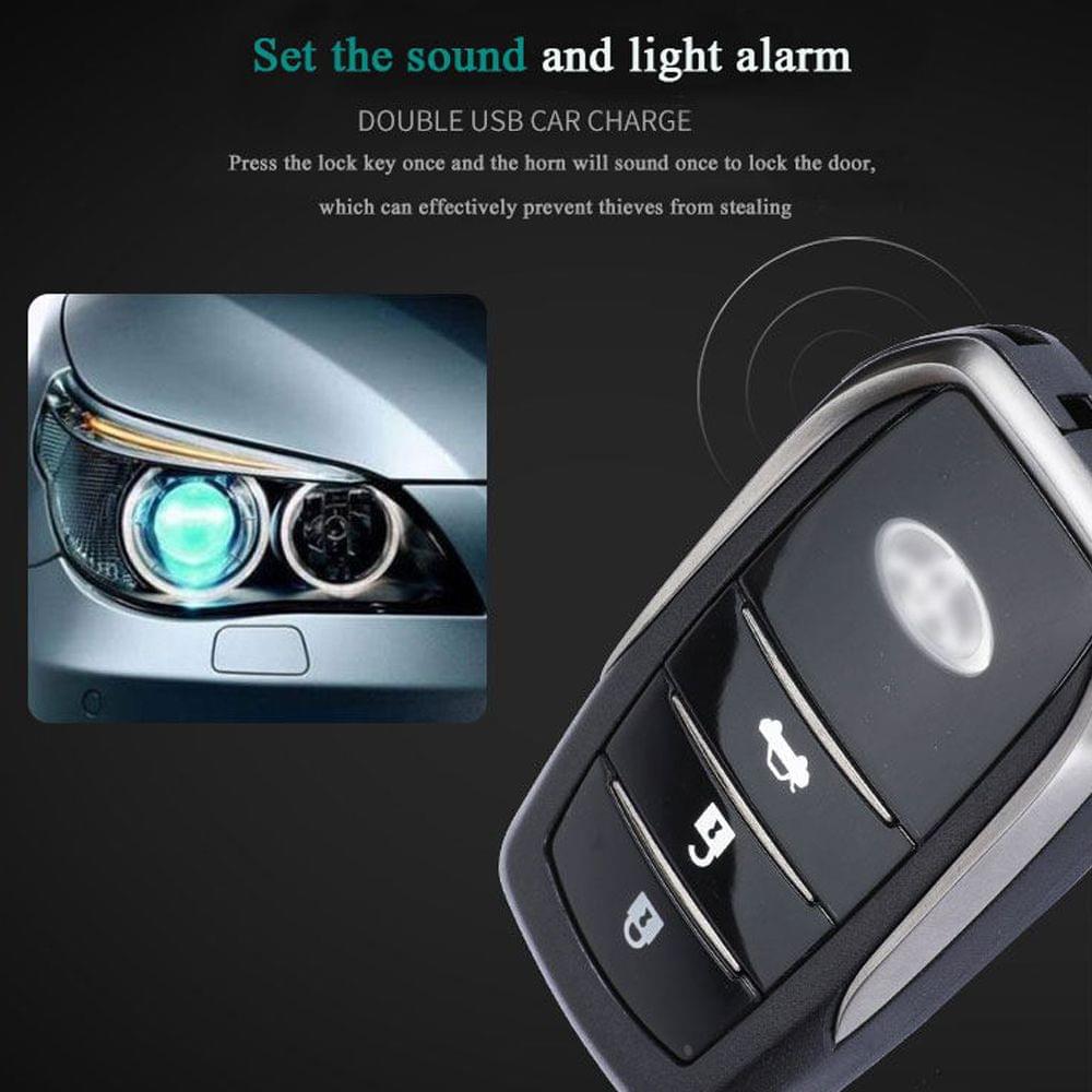 12V Car Engine Starts Alarm System with Keyless Entry Remote - 1