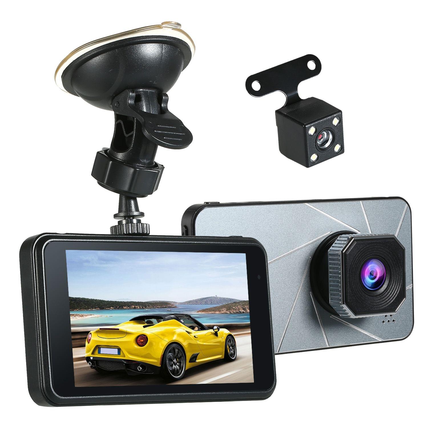 1080P FHD Car DVR 4inch Dash Cam Car Driving Recorder Dual