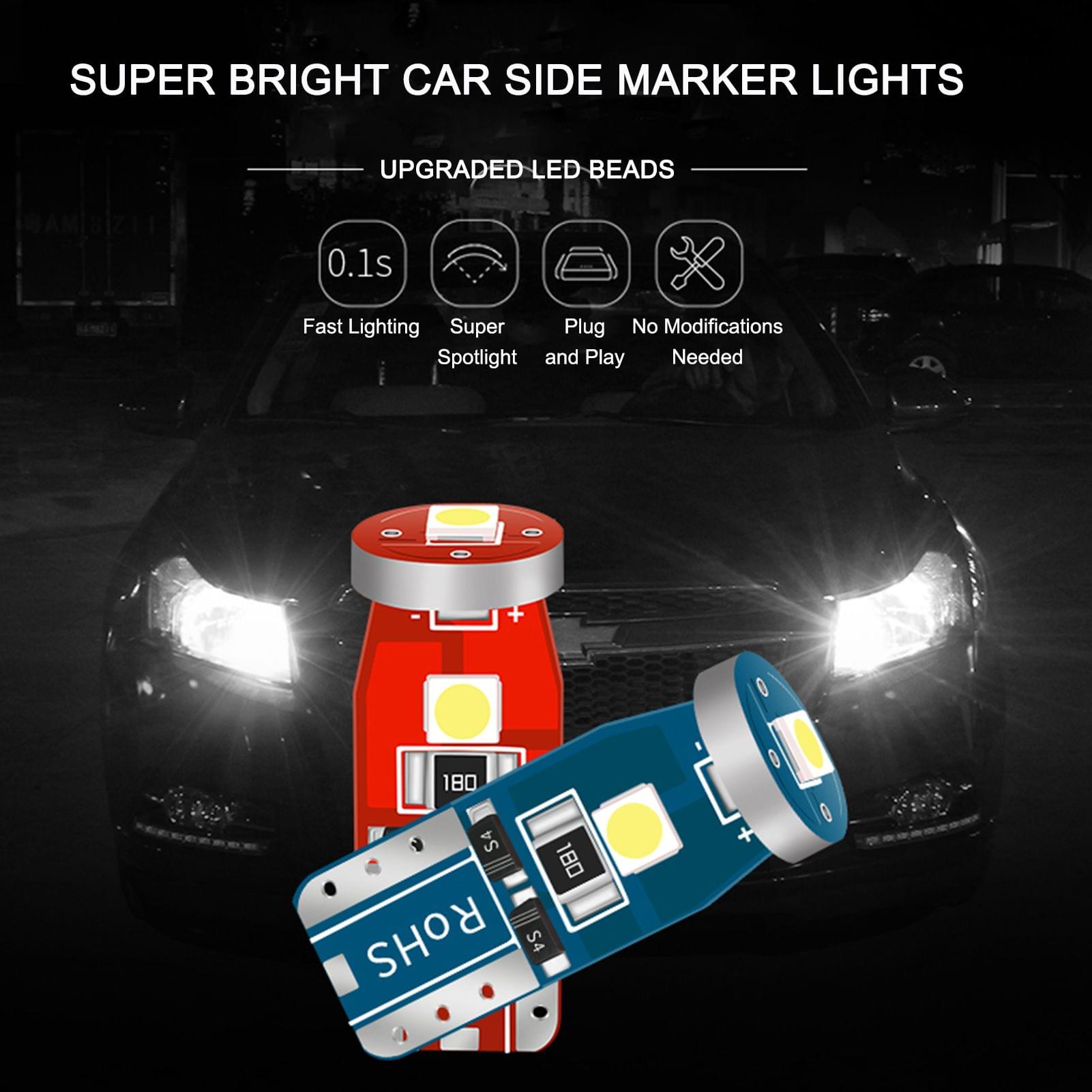 10PCS Car LED Bulbs Side Marker Lights Reading Lights