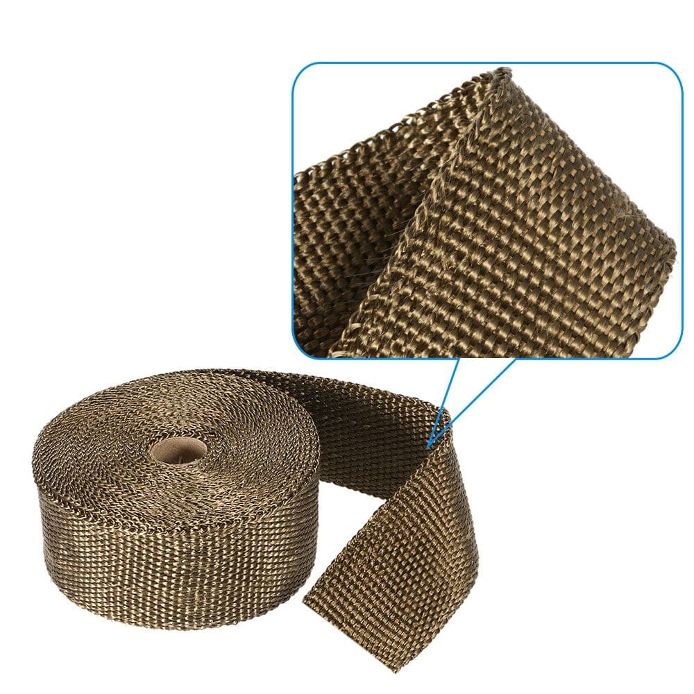 10m Titanium Fiber Heat Wrap Exhaust Manifold 10 Cable Ties