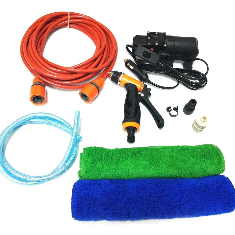 12V Car Wash Washing Machine Cleaning Electric Pump Pressure - with towel