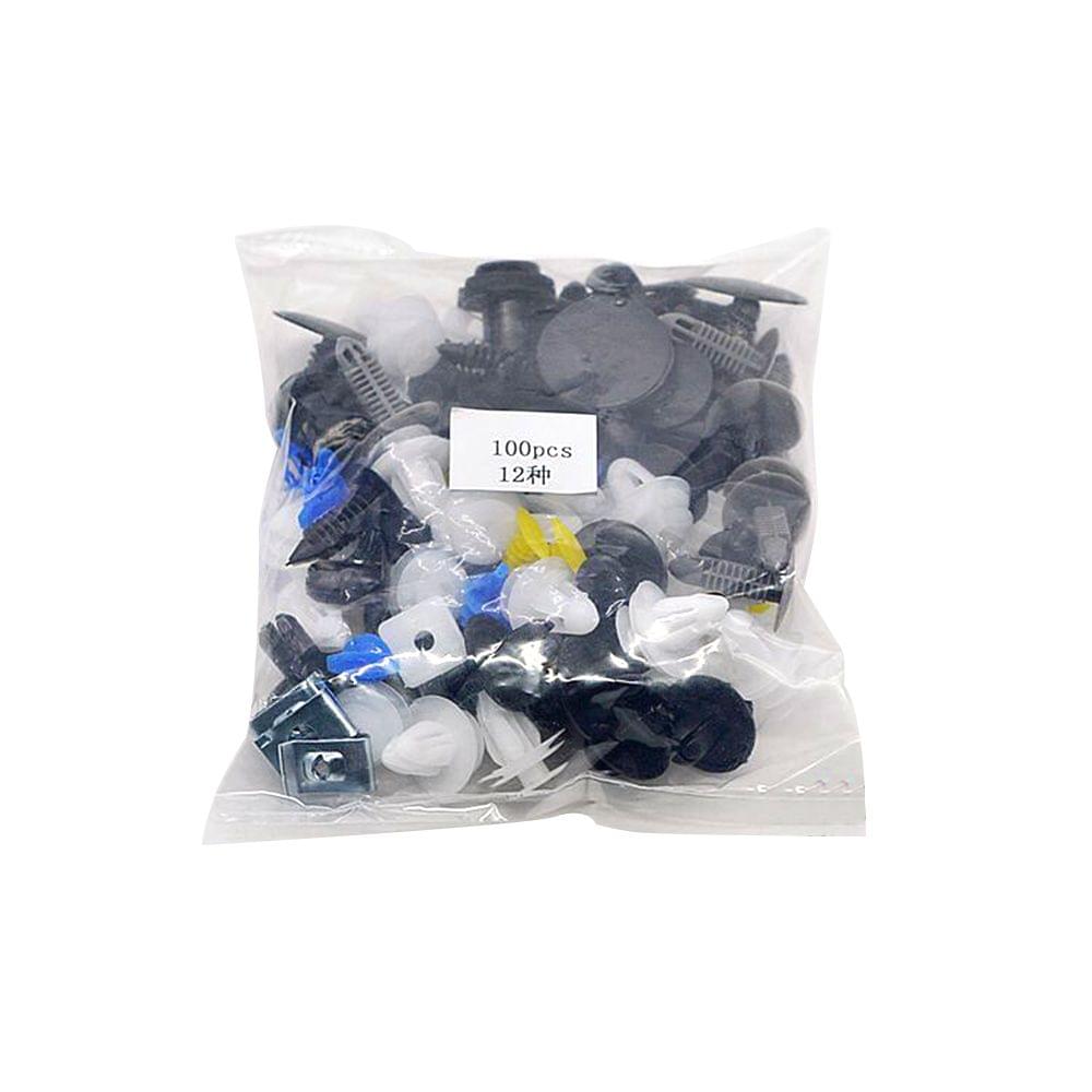 100Pcs Universal Car Fastener Clips Auto Rivet Bumper Clip - 100