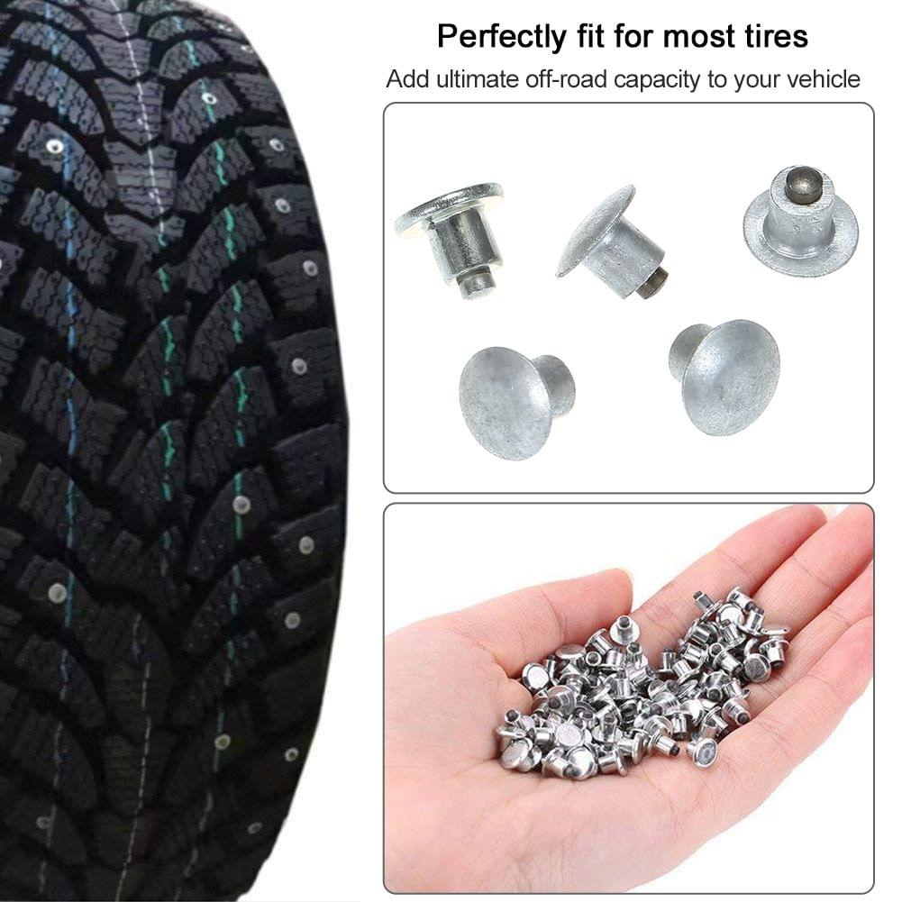 100Pcs Tire Studs for Holes Anti Slip Tire Screw Wheel