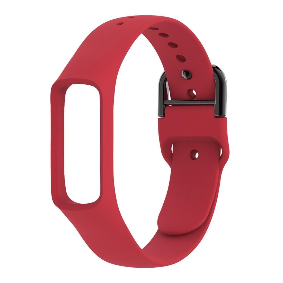 Smart Watch Pure Color Silicone Wrist Strap Watchband for Galaxy Fit-e (Red)