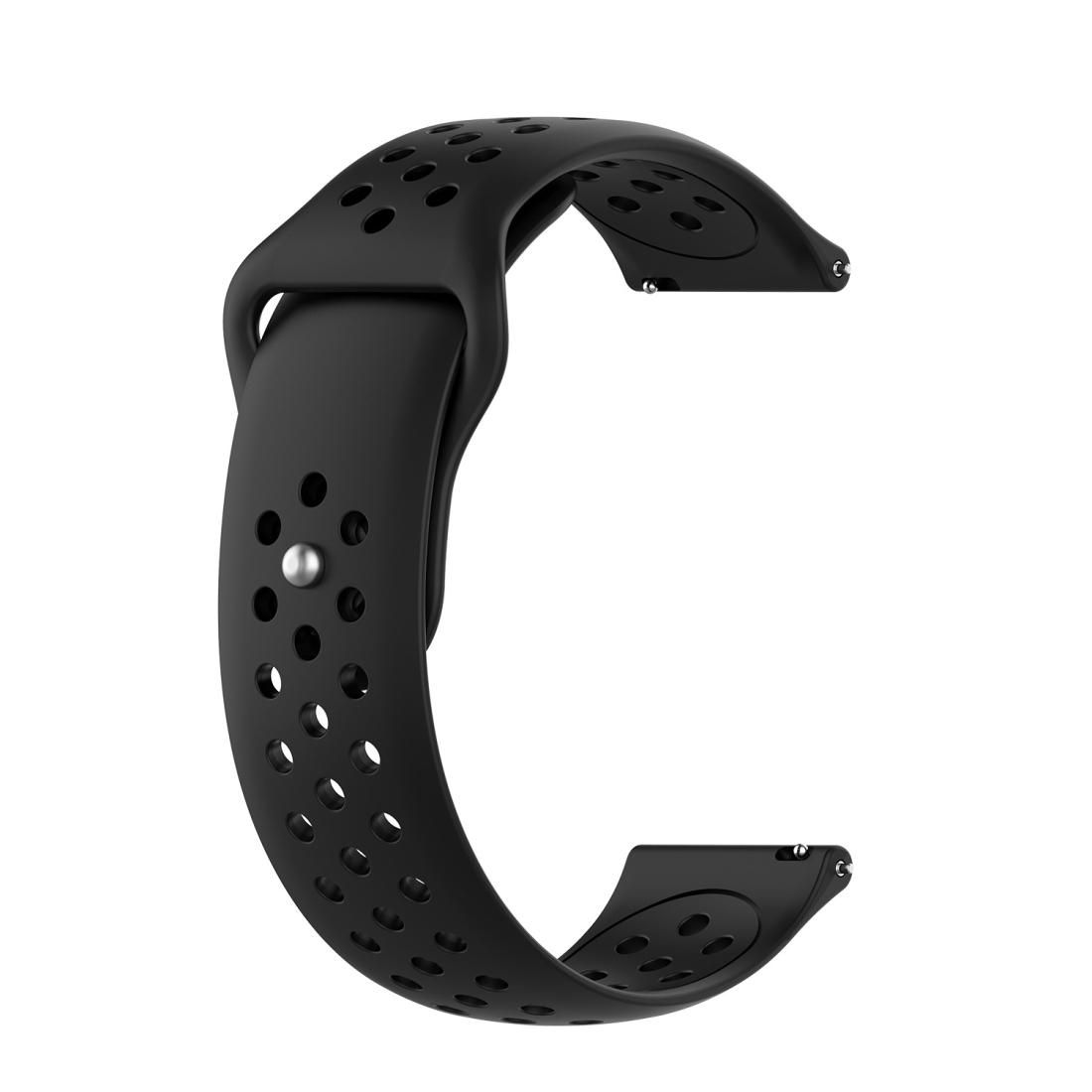For Huami Amazfit Youth Edition Silicone Breathable Watch Strap (Black)