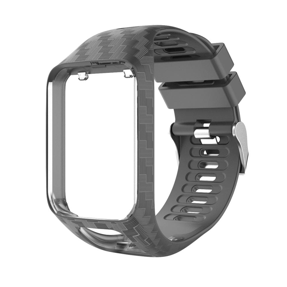 For Tomtom 2 / 3 Radium Carving Texture Replacement Strap Watchband (Grey)