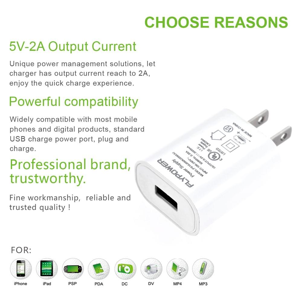 5V 2A Universal Charger Adapter US Plug  USB Wall Charger