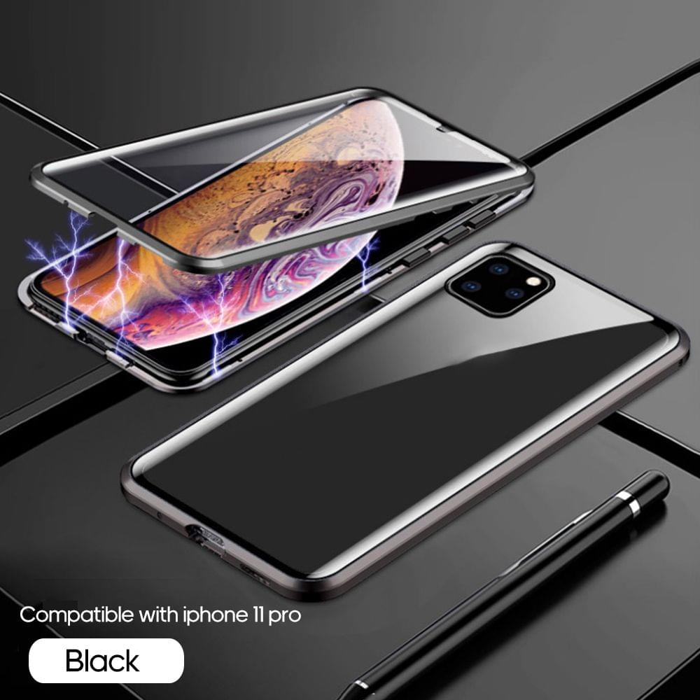 Phone Cover Double-sided Glass Compatible with iPhone - Black&iphone 11 pro