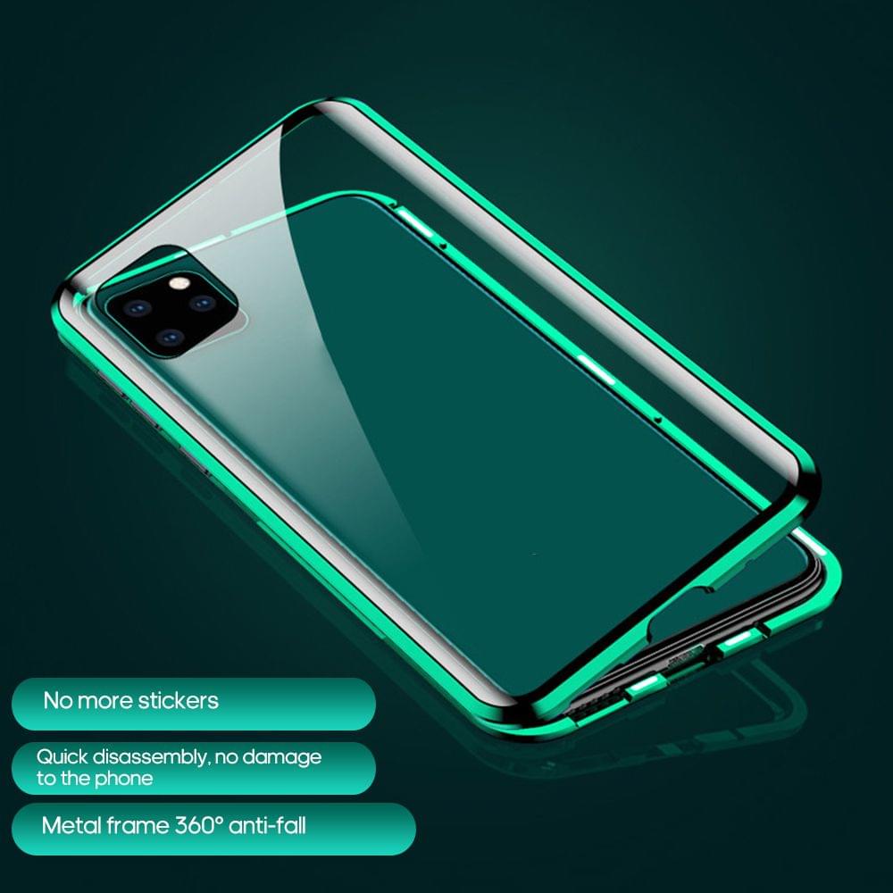 Phone Cover Double-sided Glass Compatible with iPhone - Green&iphone 11