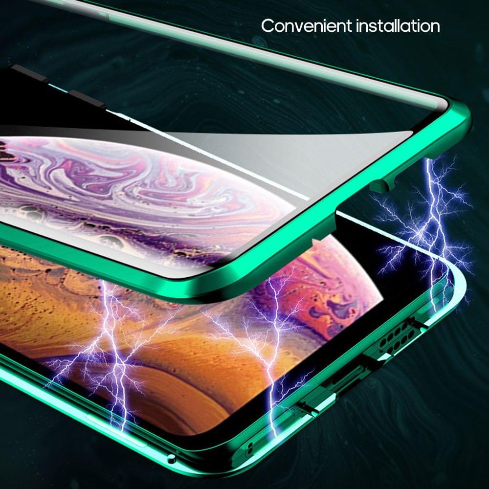 Phone Cover Double-sided Glass Compatible with iPhone - Green&iphone 11