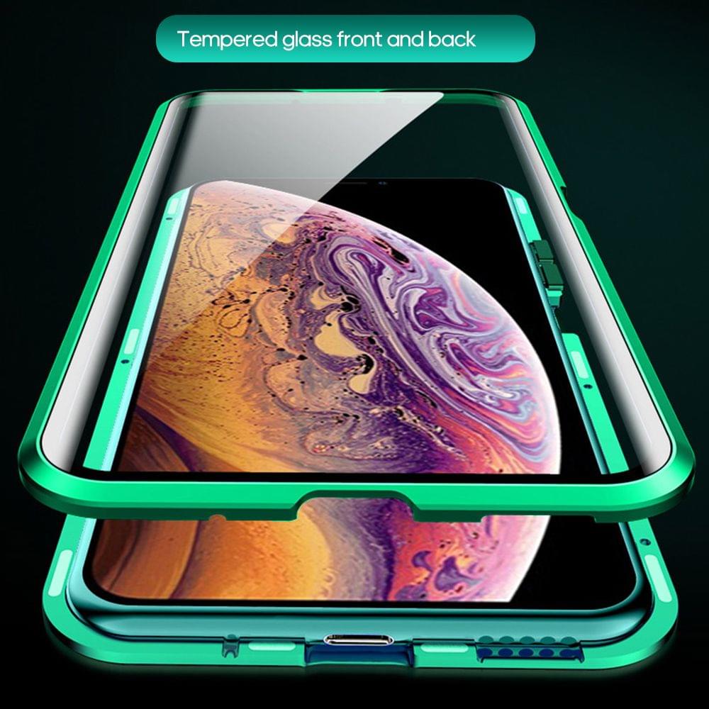 Phone Cover Double-sided Glass Compatible with iPhone - Green&iphone 11 pro