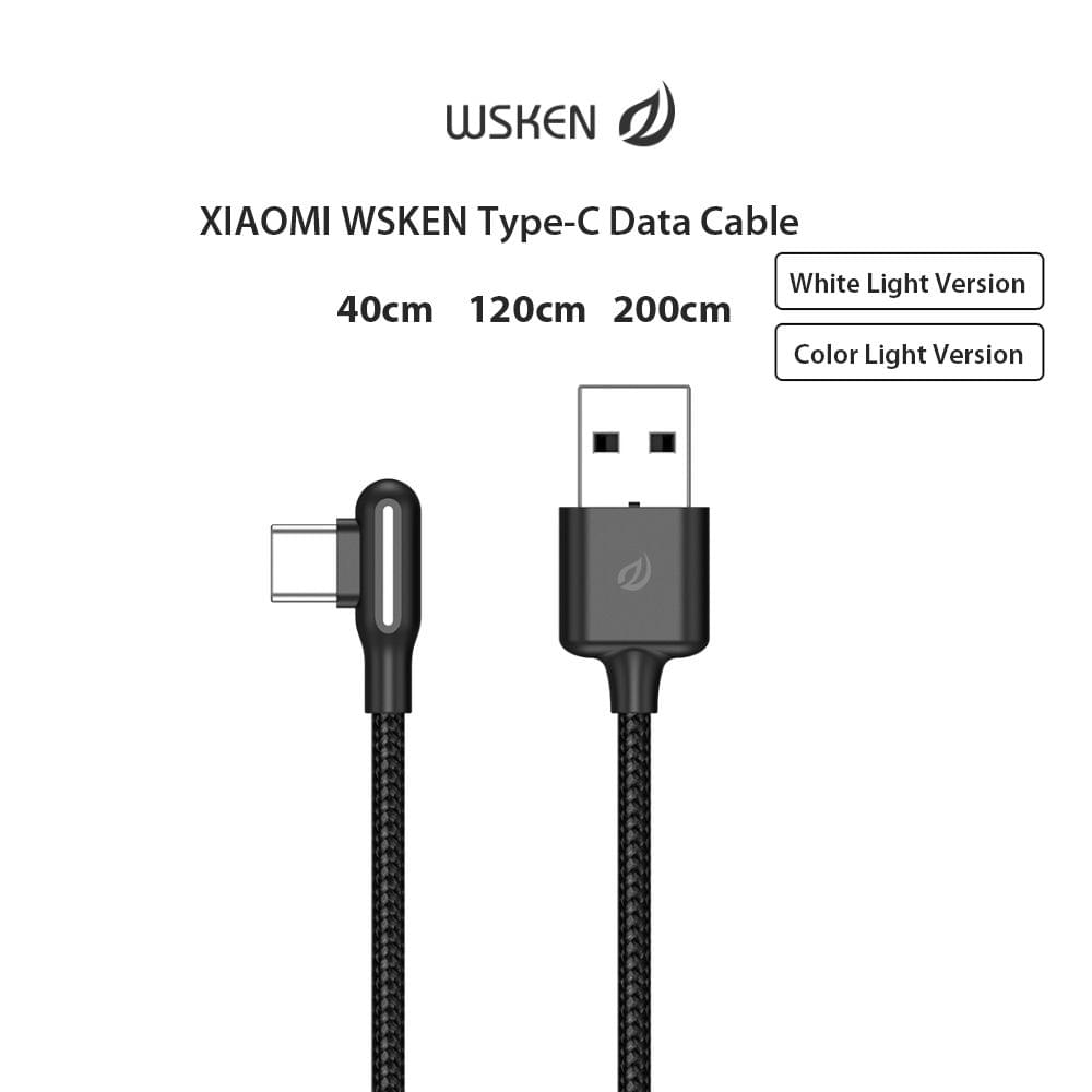 Original Xiaomi WSKEN Type-C Fast Charging USB Cable Data - Color Light 40cm
