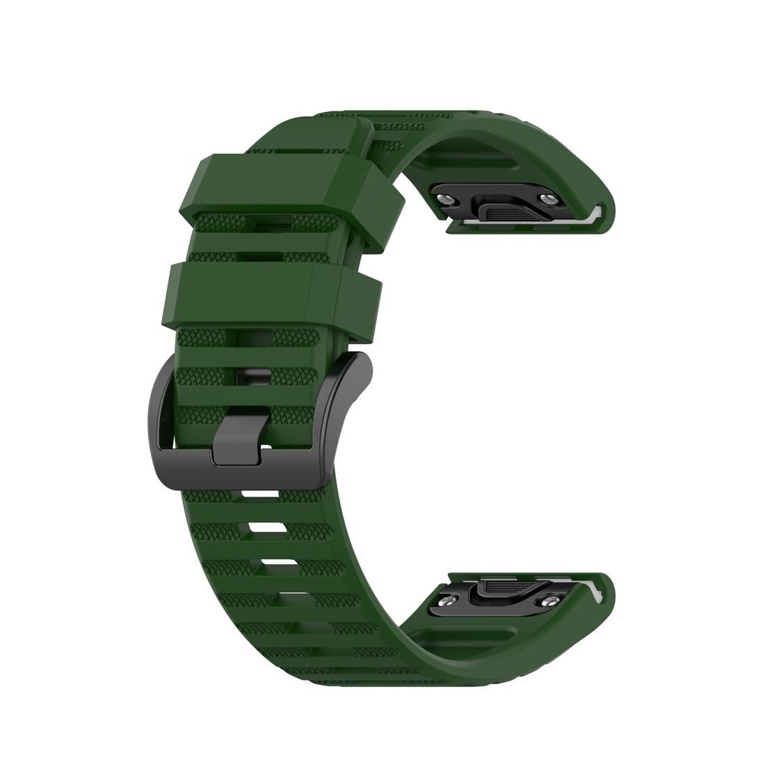 For Garmin Fenix 6 22mm Smart Watch Quick Release Silicon Wrist Strap Watchband (Cyan Blue)