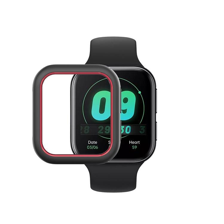 For OPPO Watch 41mm Smart Watch TPU Protective Case, Color:Black+Red